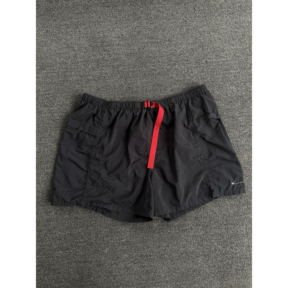 Vintage Marlboro Adventure Team Adult XL Black Nylon Mesh Lined Shorts